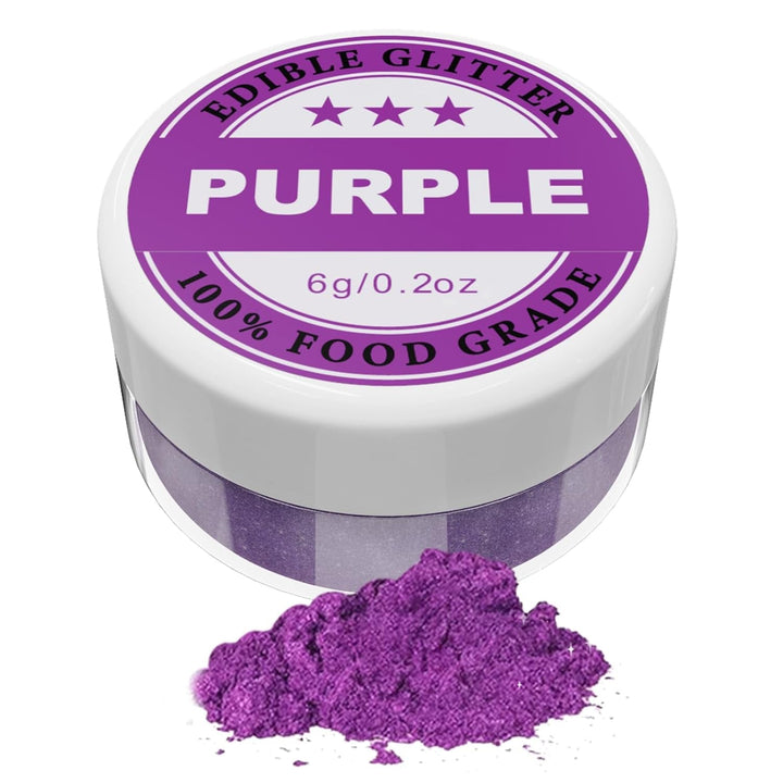 Sclipici comestibil - 6G colorant alimentar pudră pentru ciocolată, căpșuni, brioșe, prăjituri, fondant (violet)