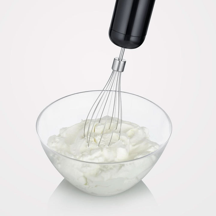 SEVERIN Kabelloser Stabmixer Mit Premium-Set, Abnehmbarer Mixstab, Mit Pürierstab, Multizerkleinerer, Mixbehälter, Kartoffelstampfer & Schneebesen, Schwarz/Edelstahl-Gebürstet, SM 3775 Mama si Copilul Naty Shop