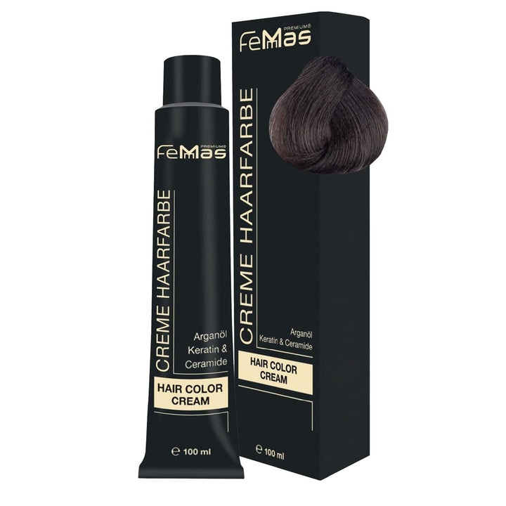FemMas Hair Colour Pure & Mix Red I Cremă profesională cu ulei de argan, keratină și ceramide I Ca o vopsea de păr permanentă sau nuanță pentru rezultate radiante, de lungă durată I 100 ml