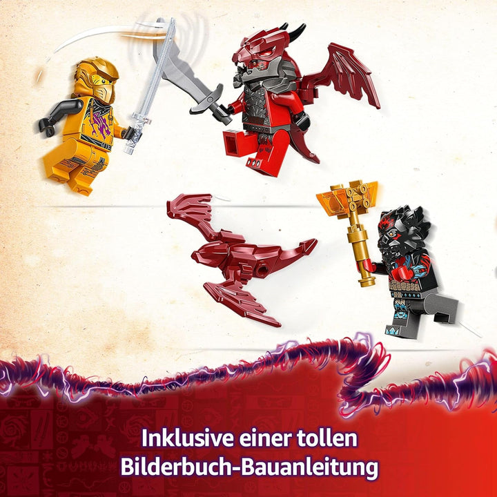 LEGO NINJAGO Super Storm Flyer al lui Ras și Arin - Jucărie cu dronă, tragătoare, lame și motoare - Incl. 3 minifigurine pentru jocuri de rol Ninja - Set de construcție pentru băieți și fete de la 8 ani 71833 Seturi de constructie Besuche den LEGO-Store