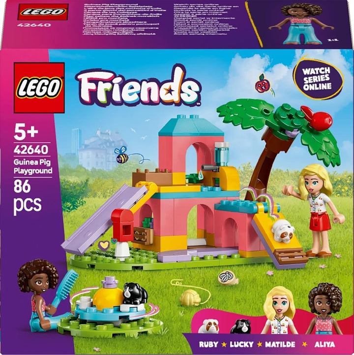 Loc de joacă pentru porcușorul de Guineea LEGO Friends, set de construcție și joacă pentru jocuri de rol imaginative cu 2 minifigurine și 2 animale, jucărie pentru fete de la 5 ani, set de animale 42640 Seturi de constructie Besuche den LEGO-Store