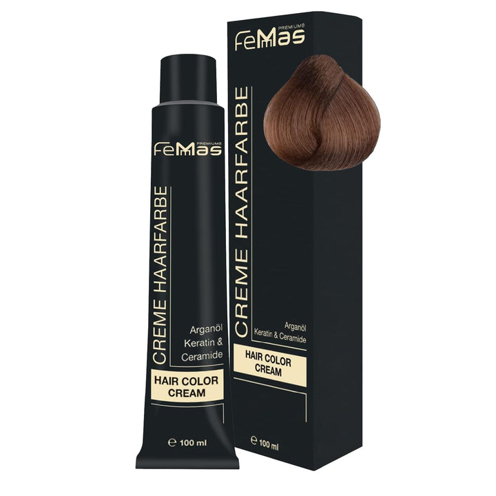 FemMas Hair Colour Pure & Mix Red I Cremă profesională cu ulei de argan, keratină și ceramide I Ca o vopsea de păr permanentă sau nuanță pentru rezultate radiante, de lungă durată I 100 ml