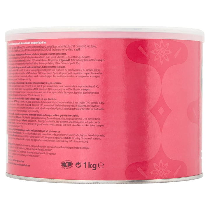 Drink Me Chai Spiced Chai Latte 1 kg (pachet de 1) - doar adaugă apă, pudră Chai Latte (50 porții)