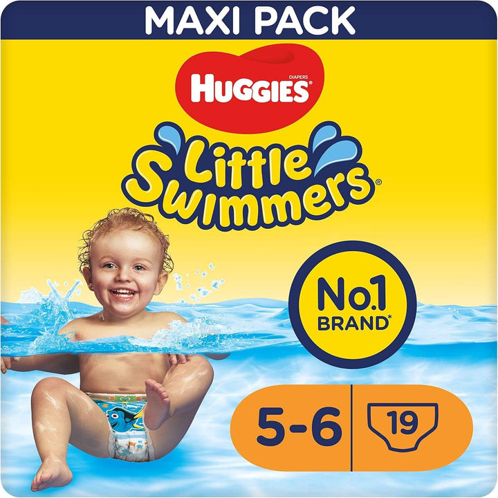 Huggies Little Swimmers Einweg-Schwimmwindeln, Größe 5 – 6 – 33 Hose Total Naty Shop Taille 5-6 (19 Unité)