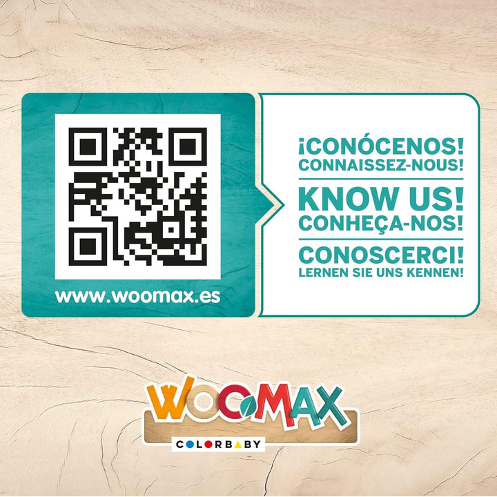 Colorbaby WOOMAX 49314 - Încuietoare din lemn 37 X 15 X 53,5 Cm +3A Casute de papusi Naty Shop