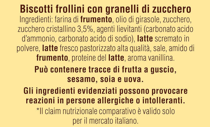 Biscuiți White Mill Frollini Galletti cu lapte proaspăt, 100% italieni, 350 g
