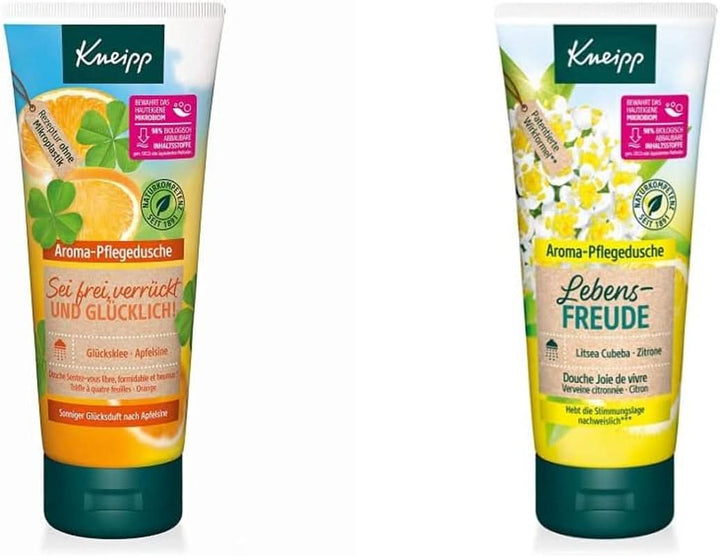 Kneipp Aroma, Gel de dus, Hidratant, 200 ml Duș și baie Naty Shop 2 buc x 200 ml Bundle Mit Pflegedusche Lebensfreude
