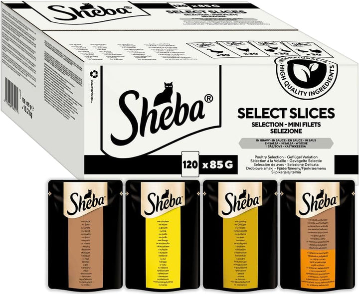 SHEBA Bowl Hrană umedă Multipack Mega-Pack Colecția de sosuri Fine Variety Msc-Certified 32 X 85G