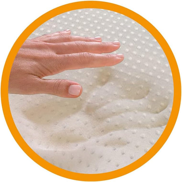 Marcapiuma - Pereche de perne de susținere a gâtului cu memorie - Miss & Mister - Parte ultra respirabilă - 100% acoperire din bumbac - Ortopedică - Pernă Visco Pillow Memory Foam - PRODUS MEDICAL - Fabricat în Italia Perne standard Naty Shop