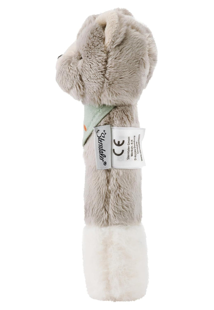 Sterntaler baby squeaker cat Lilly - Jucărie pentru copii din fleece moale - Jucărie de prindere pentru copii - Primele încercări de prindere și joc, gri Jucarii Bebe Naty Shop