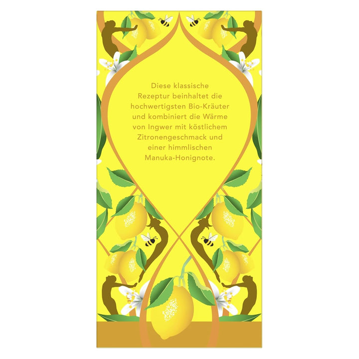Pukka | Amestec de ceaiuri aromatizate bio „Lămâie și ghimbir cu o notă fină de miere de Manuka” | Încălzește-te și relaxează-te cu acest ceai | Pachet de 1 | 20 pliculețe de ceai