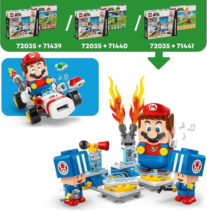 LEGO Super Mario: Mario Kart - Atelierul lui Toad, personaj Nintendo, jucărie personalizabilă, set de aventură, cadou pentru băieți, fete și gameri de la 8 ani 72035 Seturi de constructie Besuche den LEGO-Store