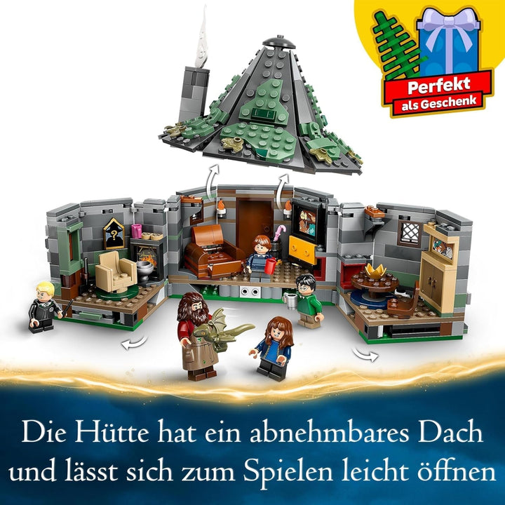 LEGO Harry Potter Hagrid's Hut: An Unexpected Visit Set Cu 5 Mini Figurine Și 2 Figurine Animale, Cadou Pentru Femei Și Bărbați, Jucărie De Aventură Magică, Set Fantasy 76428 Seturi de constructie Besuche den LEGO-Store