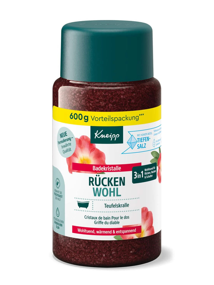 Kneipp, săruri de baie cu extract de gheara diavolului - sare naturală din salina Luisenhall și uleiuri esențiale de Lavandă și Cajeput pentru gât și umăr - 600G Duș și baie Naty Shop