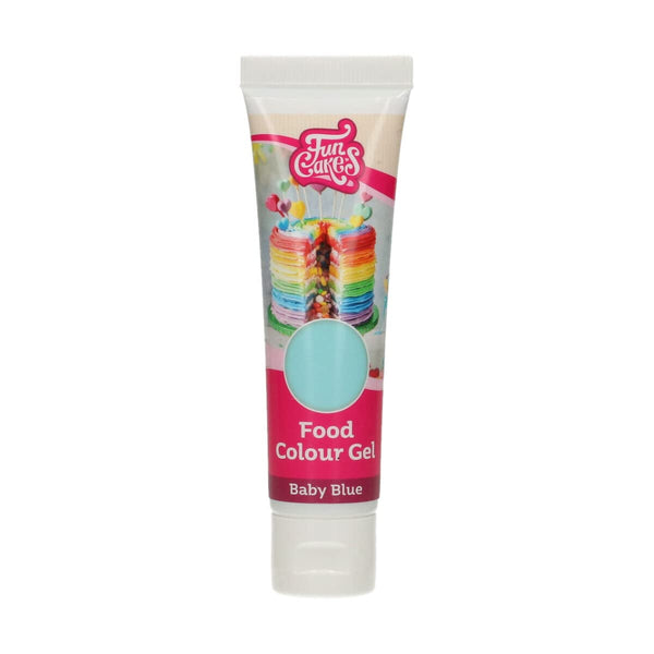 Colorant alimentar Funcakes Gel Albastru Baby: Colorant alimentar foarte concentrat pentru aluat, cremă, fondant și marțipan. Dozare ușoară. Picătură individuală pentru a crea culori vibrante. Halal. 30 g.