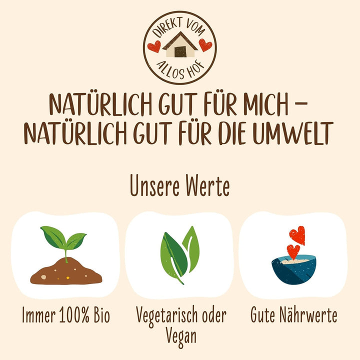 Biscuiți cu ovăz și ciocolată bio Allos | Biscuit crocant cu ovăz integral și ciocolată | Îndulciți cu miere | 6 x 130 g