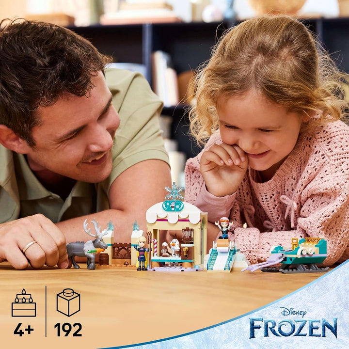 LEGO Ç€ Disney Frozen Anna's Sleigh Adventure, Jucărie de construcție și Playset de fantezie, Suport de ciocolată cu Anna, Kristoff, Olaf și Sven Mini Dolls, Jucărie de prințesă pentru fete de la 4 ani 43256 Seturi de constructie Besuche den LEGO-Store