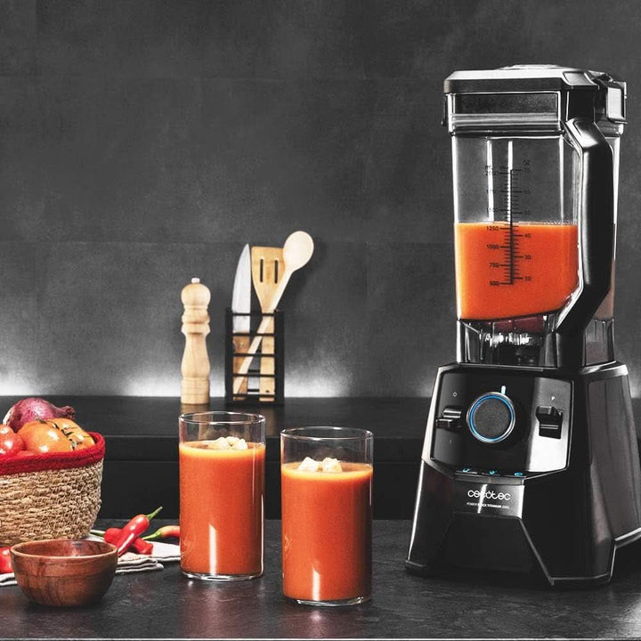 Cecotec Standmixer Power Black Titanium 2000 Pro, 2000 W- Leistung, 8 Mix-Klingen, Schwarz Titan-Beschichtung, 3 Programme, Quadratischer Krug, Bpa-Frei Mama si Copilul Naty Shop