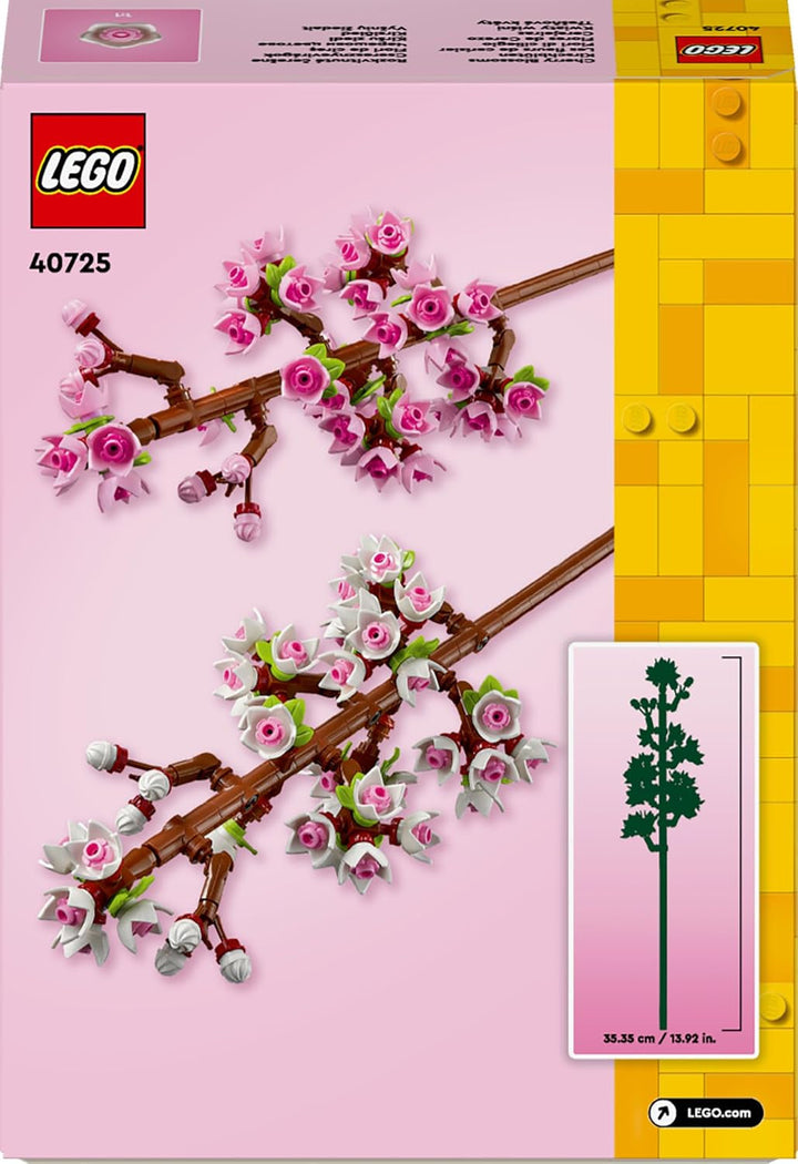 LEGO Botanicals Cherry Blossoms - Flori artificiale de construit - Decorațiuni de birou pentru copii - Buchet de flori de expus - Cadou pentru femei și bărbați de la 8 ani - Botany Collection 40725 Seturi de constructie Besuche den LEGO-Store