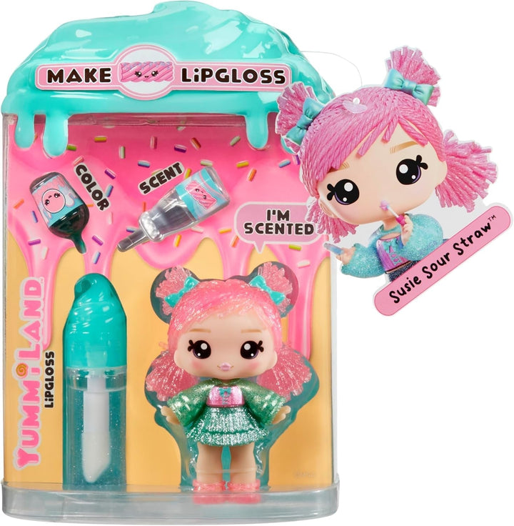 Papusa cu luciu de buze Yummiland - Mystery Chase - Include set de luciu de buze DIY, potrivit pentru copii cu vârsta de 4 ani și peste Papusi Naty Shop Susie Paie acră Seria 2