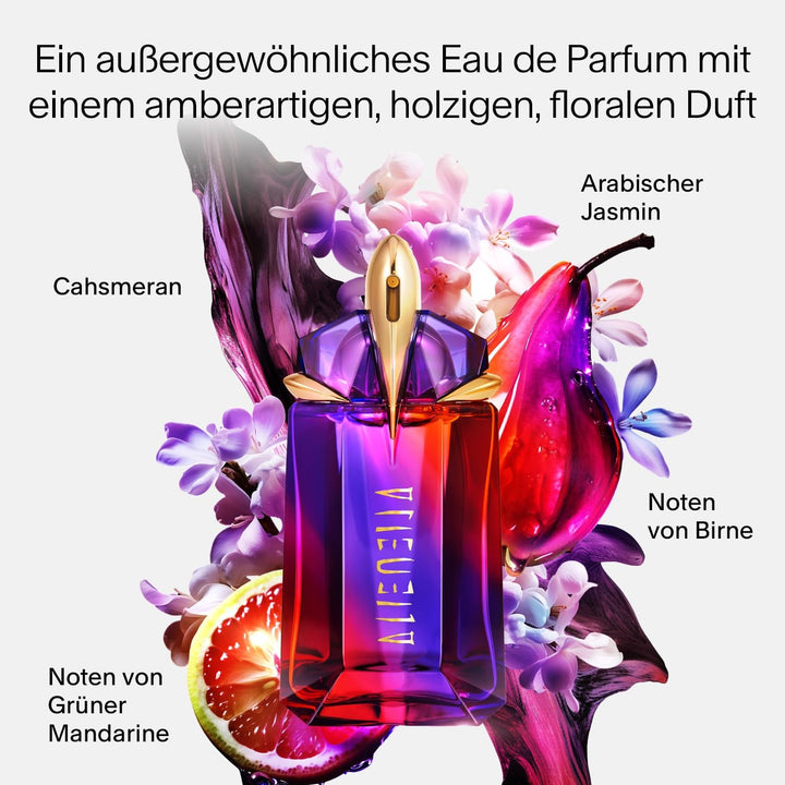 MUGLER Alien Hypersense Eau De Parfum, Parfum pentru femei, Aromă fructată, lemnoasă și florală, Hipermodern și hiperfeminin, Reîncărcabil, 30 ml