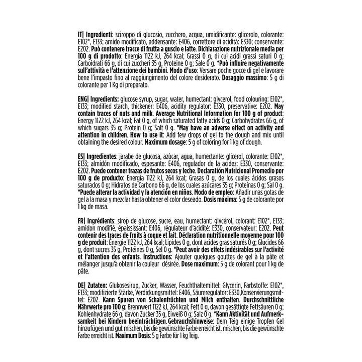 9600819 Colorant alimentar în gel, colorant alimentar în gel ideal pentru acoperiri și decorațiuni, creează culori intense și strălucitoare, fabricat în Italia, 28 de grame, culoare verde frunză.