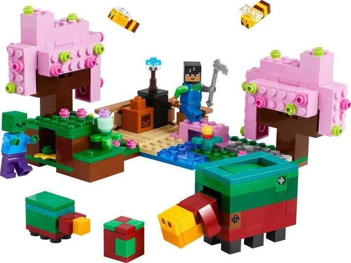 LEGO Minecraft Livada de cireși în floare, grădină de jucărie de explorat cu Sunny, Sniffer, Zombie și albine, cadou pentru gameri, pentru băieți și fete de la 8 ani 21260 Seturi de constructie Besuche den LEGO-Store