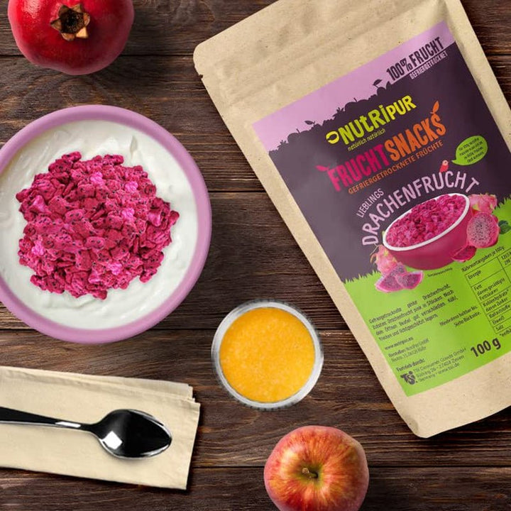 Fructe dragon liofilizate: 100g fructe dragon uscate - 100% fructe, aromă completă - fructe liofilizate, fără zahăr adăugat Produse deshidratate Magazinul meu