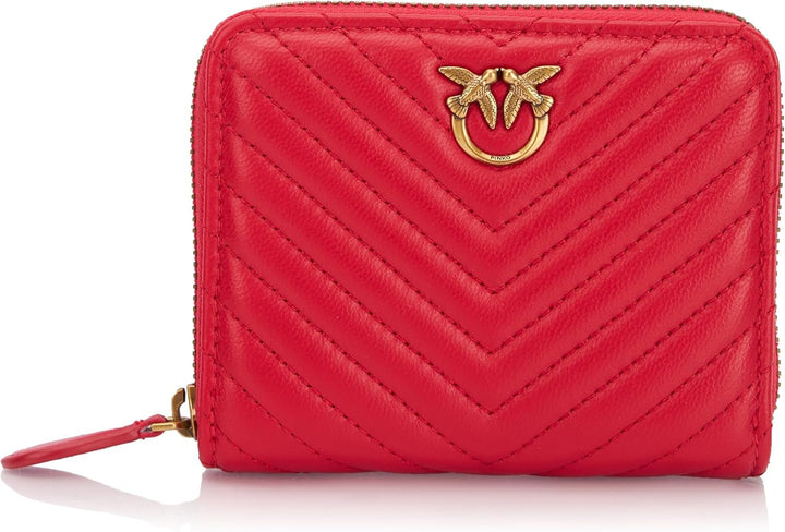 Pinko Kvinnors Taylor Zip Around Sheep Nappa Chevron Travel Accessories Plånbok
