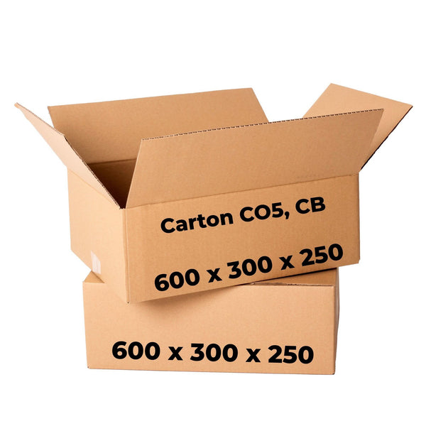 Set 20 cutii carton CO5, CB, 600 x 300 x 250 Cutii ambalare Nati Shop